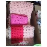 3 CROCHETED AFGHANS