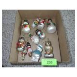 ASST GLASS FIGURAL CHRISTMAS ORNAMENTS