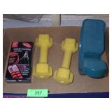 6LBS WEIGHTS, JUMPROPE, & STEP STRETCH