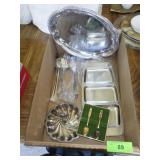 ASST SILVERPLATE, STAINLESS TRAY, SERVING TRAY