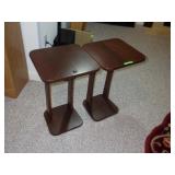 2   C-SHAPED COUCH / CHAIR TABLES   13 x 14 x 23