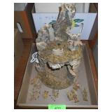 HANDMADE CRECHE W/ DEPOSE NATIVITY PIECES