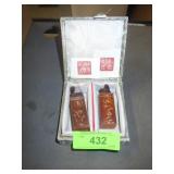 ORIENTAL SOAPSTONE WAX SEAL STAMPS IN BOX>>
