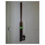 WOOD & CAST IRON CANDLE HOLDER 2 x 28