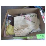 2 VINTAGE CRAZY QUILT SQUARES, NEEDLEWORK CHAIR>>>
