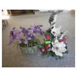 TWO FLOWER ARRANGEMENTS
