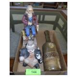 BEN FRANKLIN LIQUOR DECANTER, 1988 MUSIC BOX>>