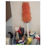 ASST. SPRAY BOTTLES, TRASH BAGS, SCRUB BRUSH>>>>