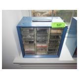 PARTS BIN W/ NAILS, SCREWS, COPPER WIRE, CRAFTING>