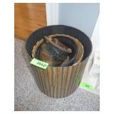 MXM PLANTER / TRASH CAN, POTTERY HANGING PLANTER>