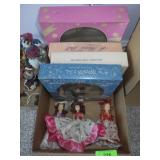 3 VTG STORYBOOK? DOLLS & ASST EMPTY DOLL BOXES
