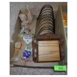 WOODEN RECIPE BOX, VTG CERAMIC PLANTER, CHINESE>>>