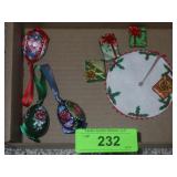 HANDPAINTED WOODEN EGG ORNAMENTS & MINIATURE>>