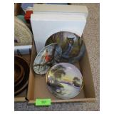 LARRY TOSCHIK HORNED OWL PLATE, KNOWLES CARDINAL>>