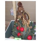 PINECONE TREE, DOORKNOB BASKET ARRANGEMENT
