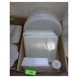 SORTED TUPPERWARE CONTAINERS & SALTSHAKER>>