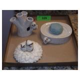 FITZ & FLOYD HOOTY TOOTHBRUSH HOLDER, SOAP DISH>>