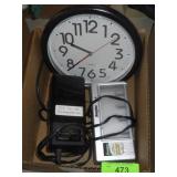 BATTERY CHARGERS (TURN ON), CLOCK (UNTESTED)