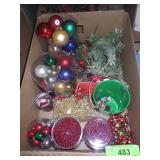 CHRISTMAS ORNAMENTS, BEAD GARLAND, PICKS