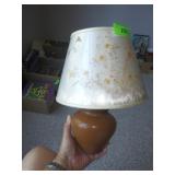 VTG VAN BRIGGLE? LAMP W/ PRESSED FLOWER,>>>