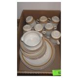 VINTAGE WATER COLORS HEARTHSIDE PLATES, CUPS>>>