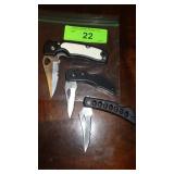 3 FROST CUTLERY POCKET KNIVES