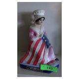 1975 EZRA BROOKS BETSY ROSS WHISKEY DECANTER>>>