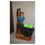 '76 OLD MR. BOSTON MOLLY PITCHER WHISKEY DECANTER>