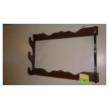 VINTAGE WOODEN 3 GUN RACK  26 1/2 x 4 x 18