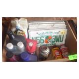 LICENSE PLATES, CYCLE LUBRICANT, OIL, BRAKE FLUID>