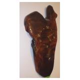 BURLED WOOD CLOCK 14 x 28
