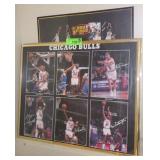 3 CHICAGO BULLS FRAMED POSTERS  16 x 20