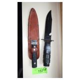 VTG  IMPERIAL KNIFE IN LEATHER SHEATH, SURVIVAL >>