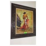 VINTAGE MATADOR PAINTING ON CANVAS 24 x 28