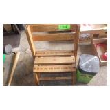 VTG CHILDS STEPSTOOL / CHAIR & FRANKENSTEIN DECOR