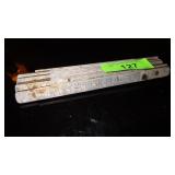 VINTAGE METAL FOLDING RULER