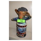 1976 JIM BEAM DEMOCRAT DONKEY WHISKEY DECANTER>>>