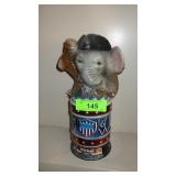 1976 JIM BEAM REPUBLICAN ELEPHANT WHISKEY DECANTER