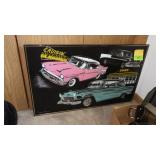 CRUISIN' CLASSICS FRAMED FOIL WALL ART  32 x 20