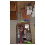 4 x 4 WHITE TILES (NEAR FULL CASE), TILE CUTTER,>>
