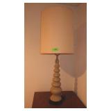 VINTAGE METAL? CERAMIC?  LAMP 38" TO FINIAL TOP