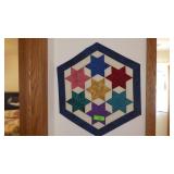 SEVEN SISTERS QUILTED WALL HANGING 24" X 24"