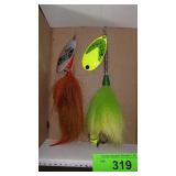 2 BUCKTAIL SPINNE LURES- INHALER * MEPPS GIANT>>>