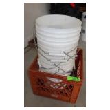 MILK CRATE & BUCKETS