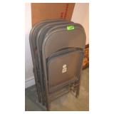 4 METAL FOLDING CHAIRS (MATCHES #140)