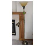 TORCHIERE FLOOR LAMP W/ ADJUSTABLE ARM LIGHT