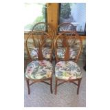 FOUR BENTWOOD RATTAN CHAIRS MADE IN INDONESIA
