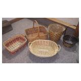 WICKER BASKETS, APPLE BASKETS, PLANTERS