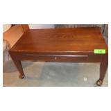 OAK TABLE ON WHEELS 30" X 15" X 14"