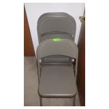 4 METAL FOLDING CHAIRS (MATCHES #449)
